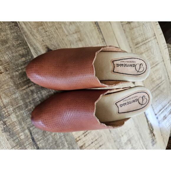 Daw Nessa Vintage Mule Heel Clogs Women's Size 5 Made in Italy Boho Classic - Picture 2 of 12